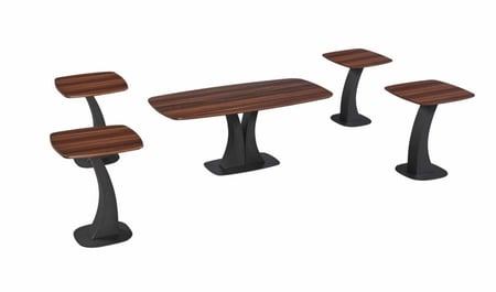 طقم طاولات شاي خشبي مودرن تصميم عملي للضيافة اليومية-بعدة ألوان