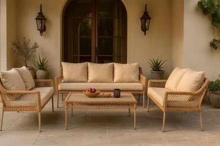 طقم كنب خارجي 7 أشخاص – موديل بعدة الوان