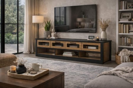 طاولة بلازما ماليزي من خشب بتصميم عصري