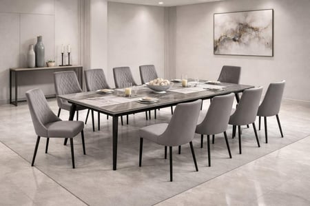 طاولة طعام رخام فاخرة-بعدة ألوان