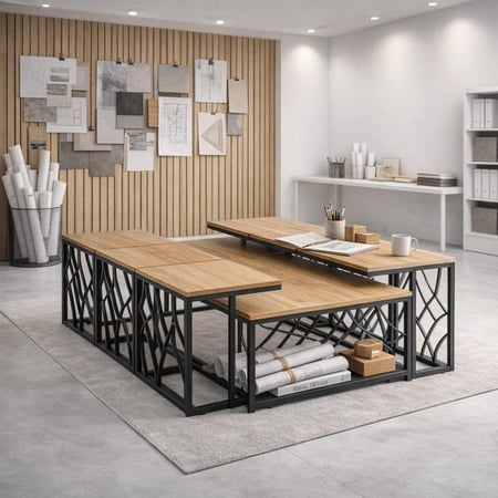 طقم طاولات شاي مودرن-بعدة ألوان