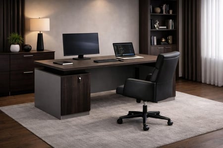 مكتب أنيق مودرن بتصميم عصري-بعدة ألوان