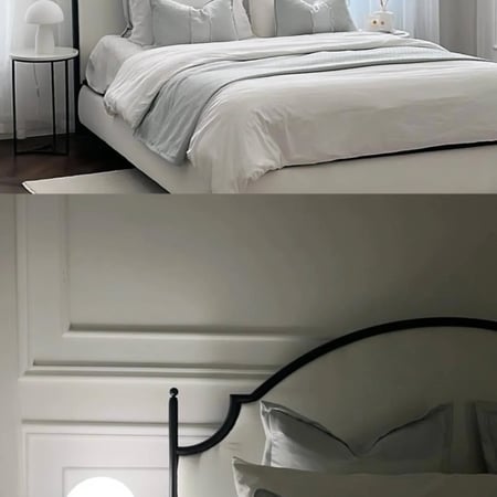 سرير نوم عصري من الخشب الصلب