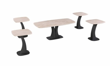 طقم طاولات شاي خشبي مودرن تصميم عملي للضيافة اليومية-بعدة ألوان