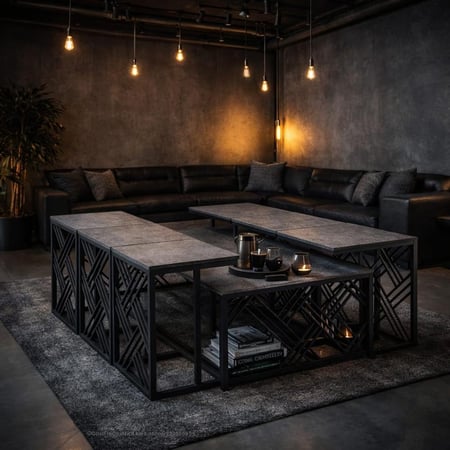 طقم طاولات شاي بتصميم فاخر-بعدة ألوان