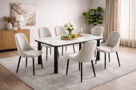 طاولة طعام رخامية-بعدة ألوان