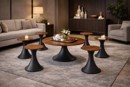 طقم قهوة خشب ميلامين بتصميم راقي