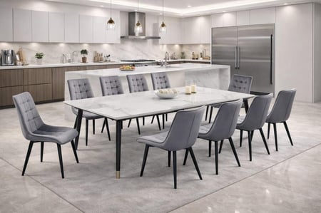 طاولة طعام سيراميك فاخرة-بعدة ألوان