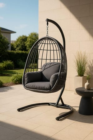 مرجيحة معلّقة فردية بتصميم قوسي -بعدة الوان