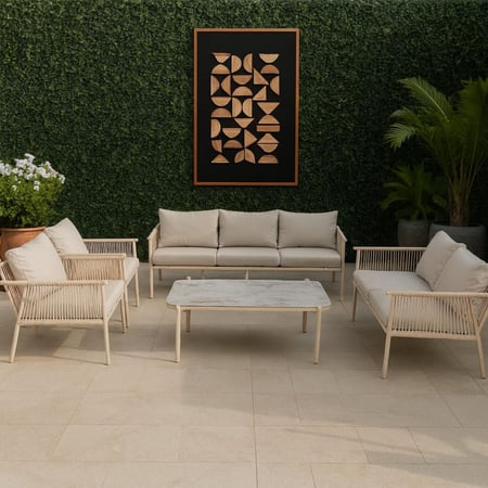 طقم كنبة خارجي 7 أشخاص بعدة الوان