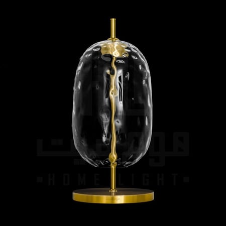ابجورة-طاولة-زجاجية-مودرن-ليد-قاعدة-نحاسية