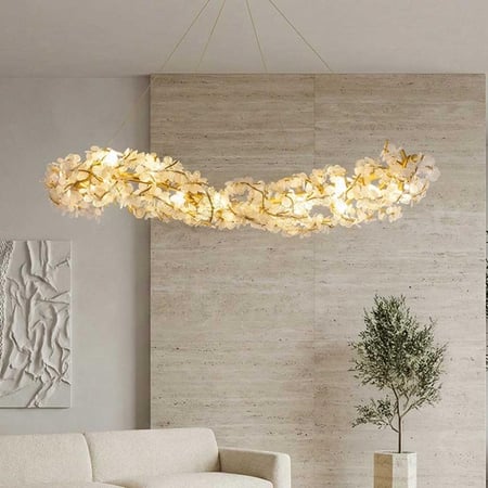 ثريا ذهبية جنيهات كريستال 150 سم