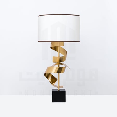 ابجورة-طاولة-مودرن-نحاسي-غطاء-ابيض