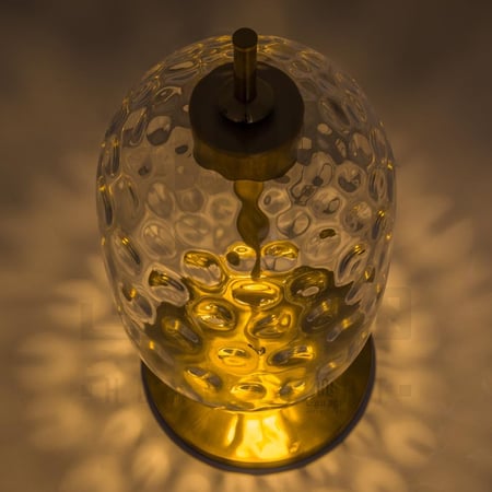 ابجورة-طاولة-زجاجية-مودرن-ليد-قاعدة-نحاسية