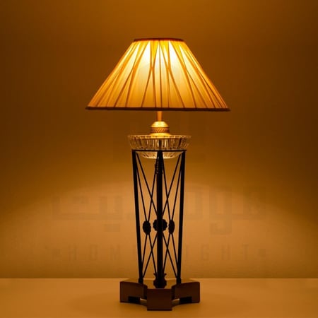 ابجورة-طاولة-نيوكلاسيك-قاعدة-نحاسي-غطاء-بيج