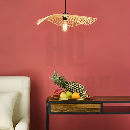 اضاءة معلقة ستايل بوهيمي ريفي قش