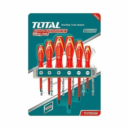 طقم مفك 6 قطع معزول - توتال THTIS566