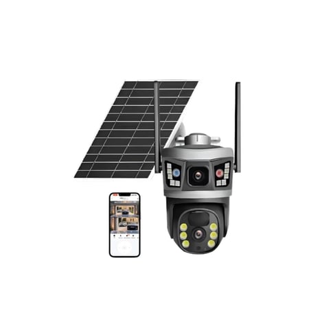 كاميرا مراقبة بالطاقة الشمسية وبدقة 5MP واتصال لاسلكي 4G