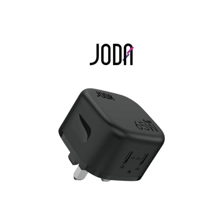 شاحن جداري جودا VoltPod 65 GaN بمنفذين USB-C بقوة 65W