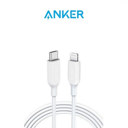 كيبل ايفون PD بطول 0.90سم من شركة ANKER ضمان سنتين