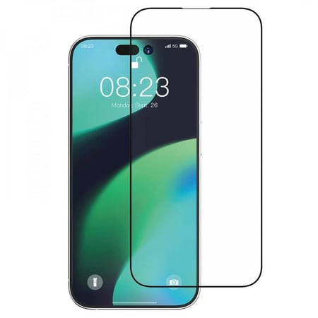 ديفيا فان سيريز زجاج واقي فائق النحافة لجميع اجهزة آيفون 14 - إطار أسود