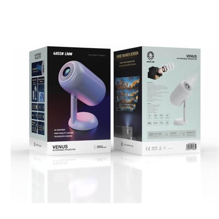 بروجكتر منزلي 4k من جرين ليون يدعم واي فاي يدعم 100 انش