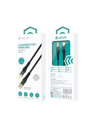 كيبل تايب سي الى ايفون بقوة 3 امبير 1 متر من ديفيا