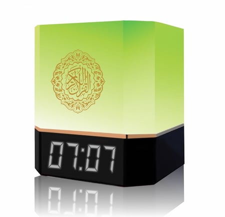 سماعة القرآن الكريم المضيئة باللمس مع ساعة رقمية مع تفسير الآيات صوت ي