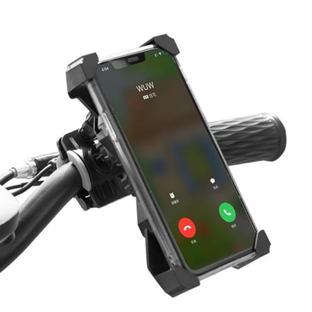 حامل جوال الدراجة لجميع انواع الدراجات - أسود