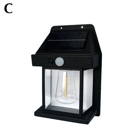 مصباح طاقة شمسية مع مستشعر حركة مقاوم للماء والهواء