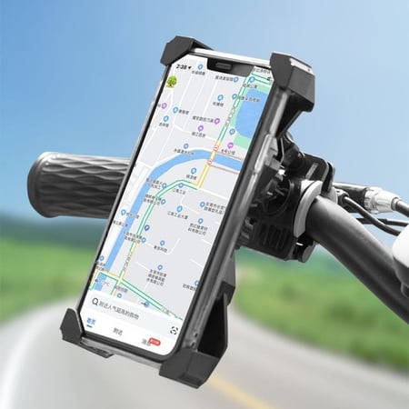 حامل جوال الدراجة لجميع انواع الدراجات - أسود