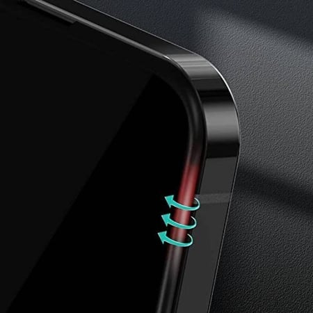 استيكر  زجاج مقوى مزدوج مع حواف ربل  متوافق مع iPhone 13/13 Pro