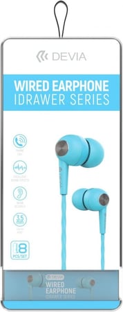 سماعة سلكية مسمار  لون ازرق  من ديفيا