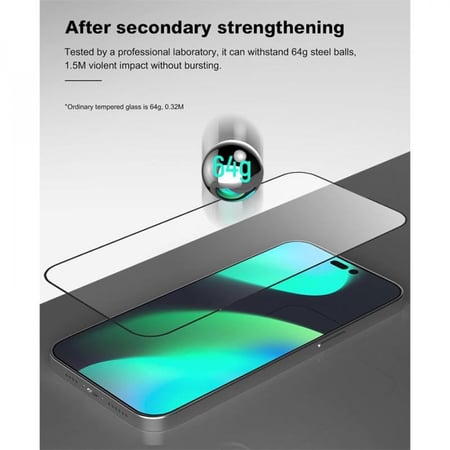 ديفيا فان سيريز زجاج واقي فائق النحافة لجميع اجهزة آيفون 14 - إطار أسود