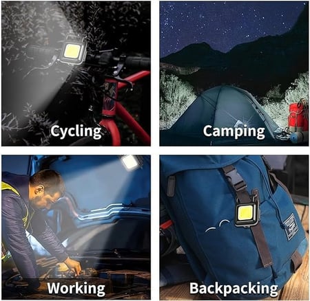 مصباح يدوي 800 لومن سي او بي فائق السطوع قابل للشحن