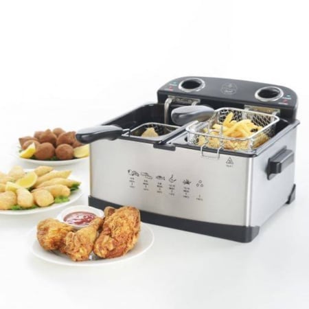 قلايه الزيت الكهربائيه مزدوجه من شركة السيف