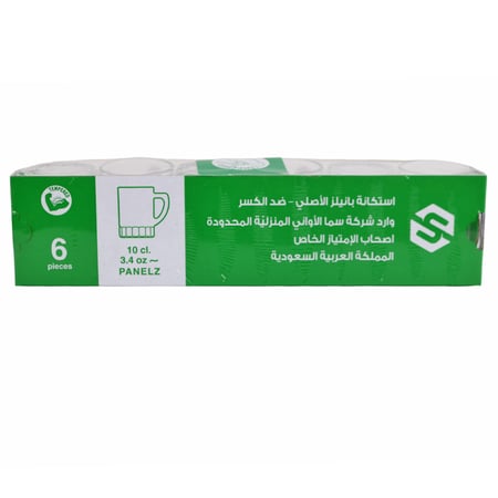 بيالة شاي زجاج 6حبة مقاومة للكسر