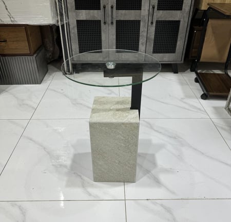 طاولة خدمة زجاج