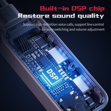 وصلة بلكستون GS2 تايب سي مدخلين تايب سي و مدخل 3.5 (PLEXTONE GS2) مع كيبل قابل للتغيير