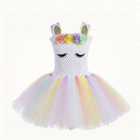 Unicorn White Dress | فستان أبيض يونيكورن