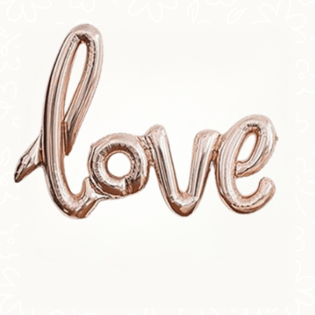 بالون حب روزقولد | Rose Gold LOVE Balloon