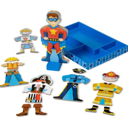 لعبة خشبية تبديل الأزياء عن طريق المغناطيس تحتوي على ٢٥ قطعة | +٣ سنوات