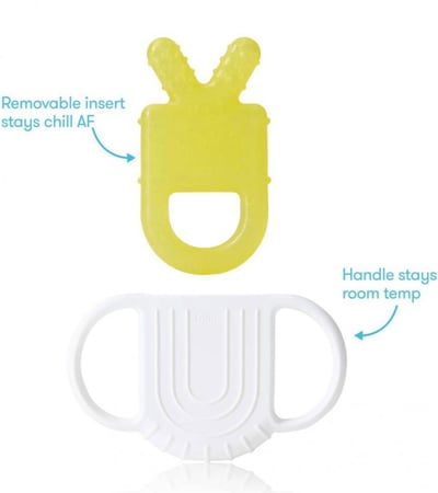 عضاضة اطفال من فريدا بيبي خالية من BPA، تتميز بقبضة غير موصلة للبرودة