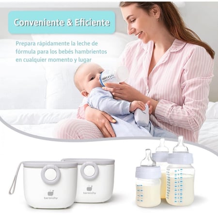 حافظة الحليب الصناعي تكفي 250 جرام من الحليب - ابيض/ رمادي