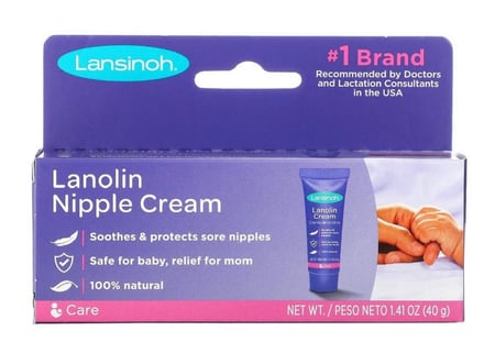 لانسينوه مرهم الرضاعة الطبيعية يلأم التشققات المسببة من الرضاعة الطبيعية بشكل سريع ، امن للطفل 40 جرام