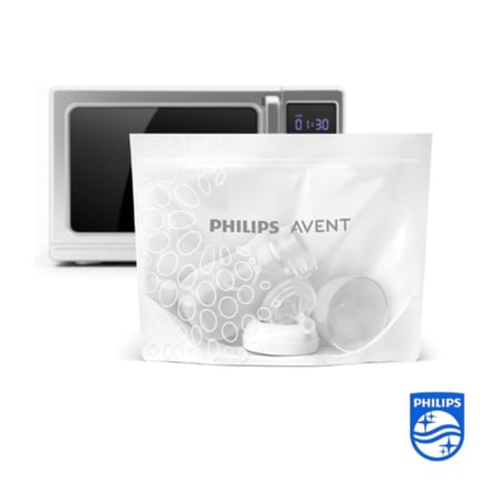 اكياس التعقيم في المايكرويف من اڤنت يحتوي على 5 اكياس يمكنكم استخدامها عدة مرات