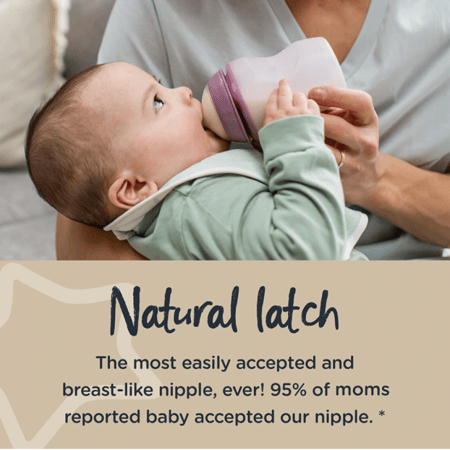 تومي تيبي رضاعات سيليكون الوان زهرية  ‎260 مل