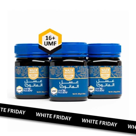 عسل مانوكا ربع كيلو MGO575 UMF+16 X3