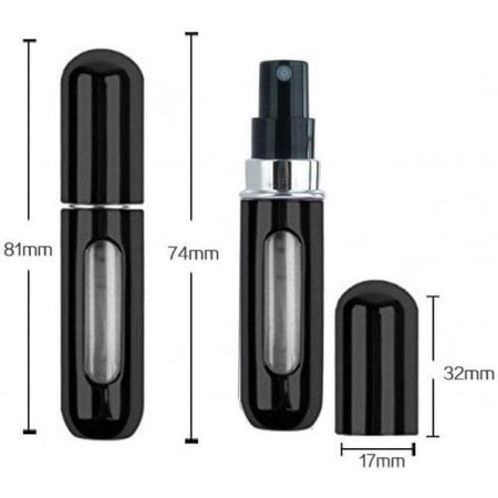 Refillable Spray Mini Perfume Bottle 5ml-Black متجر خبير شوب