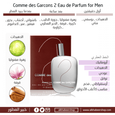 عطر كوم دي غارسون 2 الفضي او دو بارفيوم 50مل